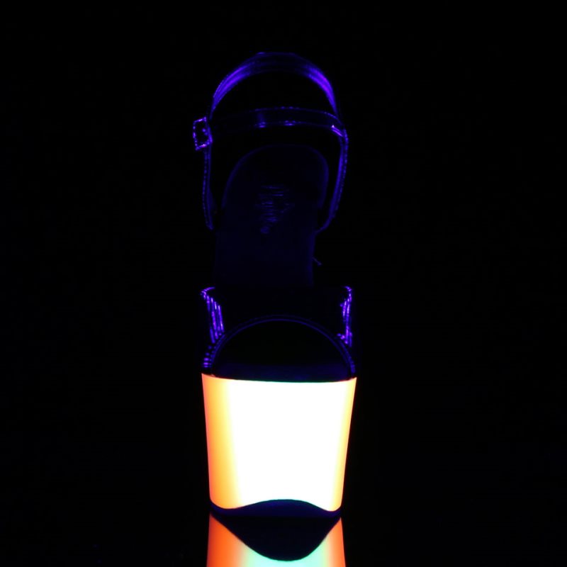 Pleaser Rainbow-309UV Hakken Dames Zwart Gekleurd | BELGIE BEHXSLCU