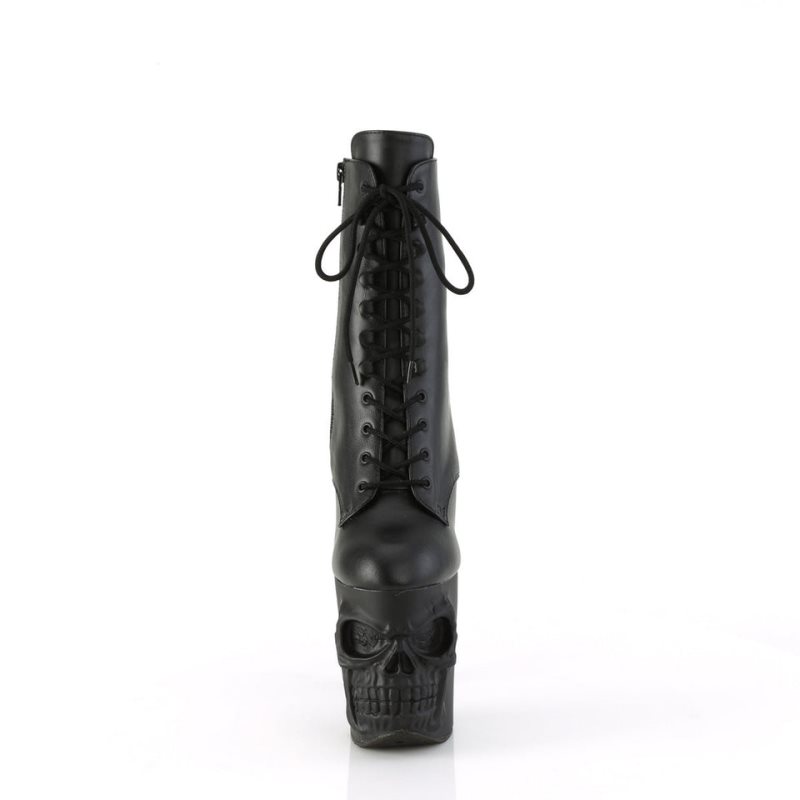 Pleaser Rapture-1020 Vegan Leather Laarzen Dames Zwart | BELGIE BEPTKHIO
