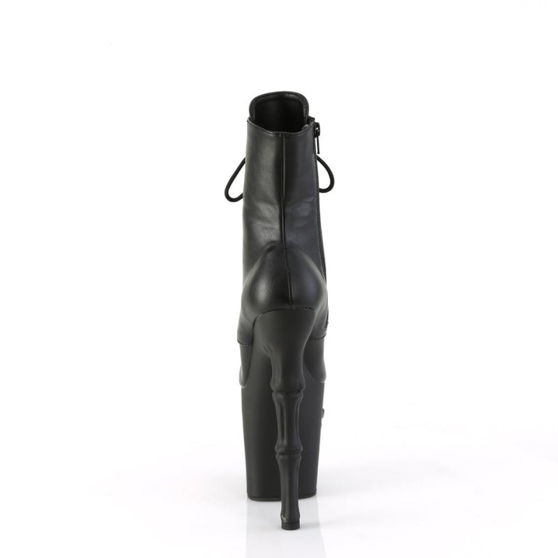 Pleaser Rapture-1020 Vegan Leather Laarzen Dames Zwart | BELGIE BEPTKHIO