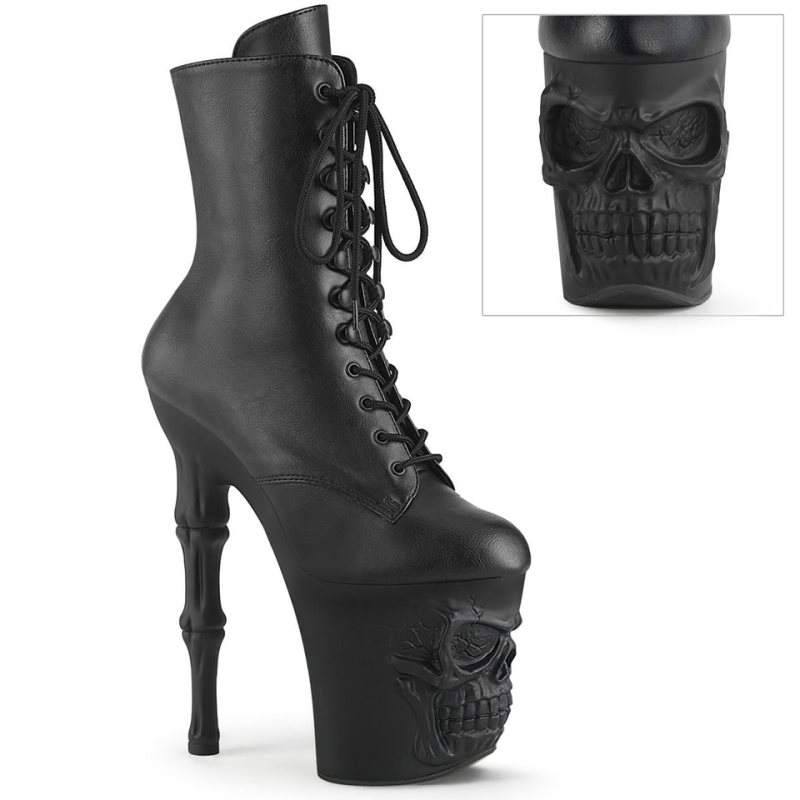Pleaser Rapture-1020 Vegan Leather Laarzen Dames Zwart | BELGIE BEPTKHIO