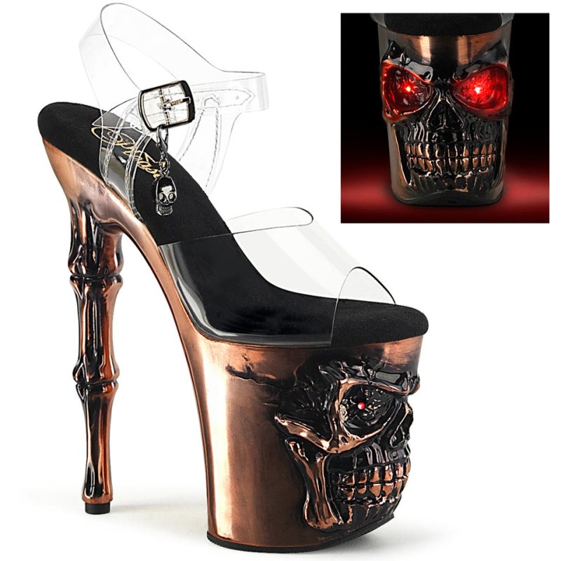Pleaser Rapture-808-LT Hakken Dames Bruin | BELGIE BECBRMKY