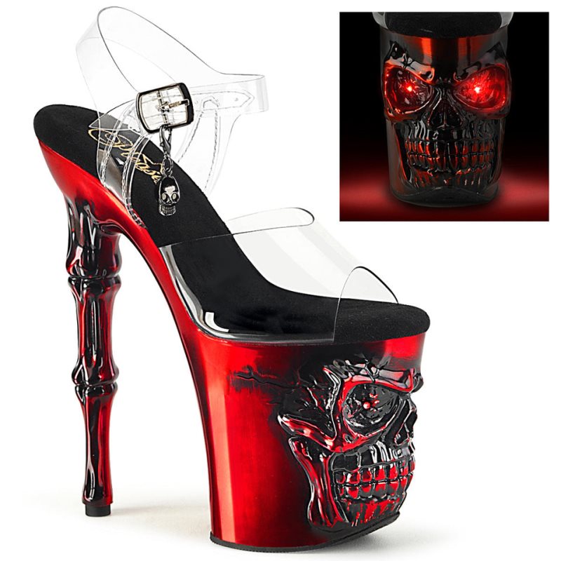 Pleaser Rapture-808-LT Hakken Dames Rood | BELGIE BEFUARPJ