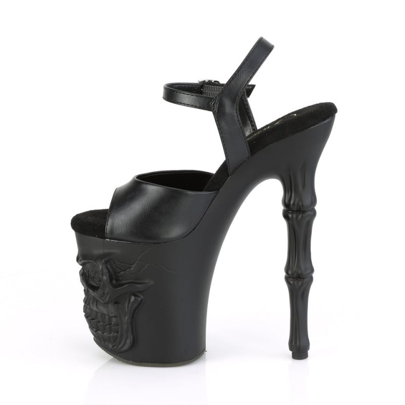Pleaser Rapture-809 Vegan Leather Hakken Dames Zwart | BELGIE BENVTSRO