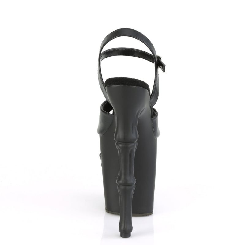 Pleaser Rapture-809 Vegan Leather Hakken Dames Zwart | BELGIE BENVTSRO