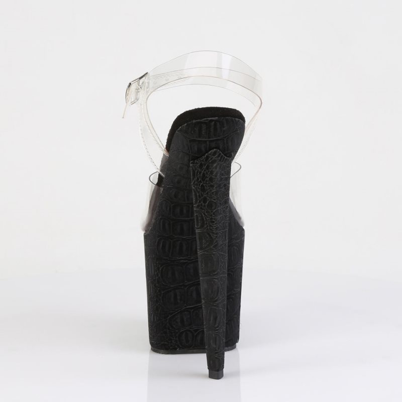 Pleaser Razzle-808WR Hakken Dames Zwart | BELGIE BEOJMRLC