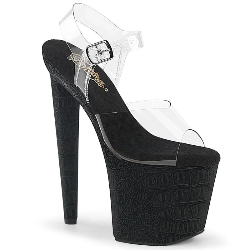 Pleaser Razzle-808WR Hakken Dames Zwart | BELGIE BEOJMRLC
