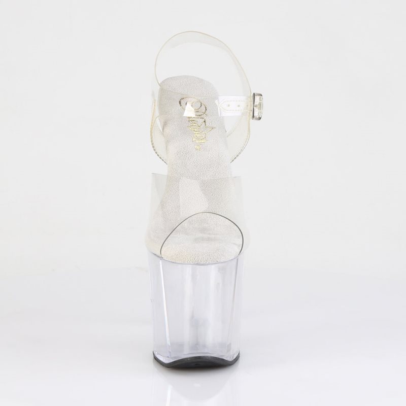 Pleaser Razzle-808 Hakken Dames Clear | BELGIE BEDULMJS