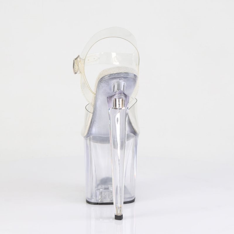 Pleaser Razzle-808 Hakken Dames Clear | BELGIE BEDULMJS