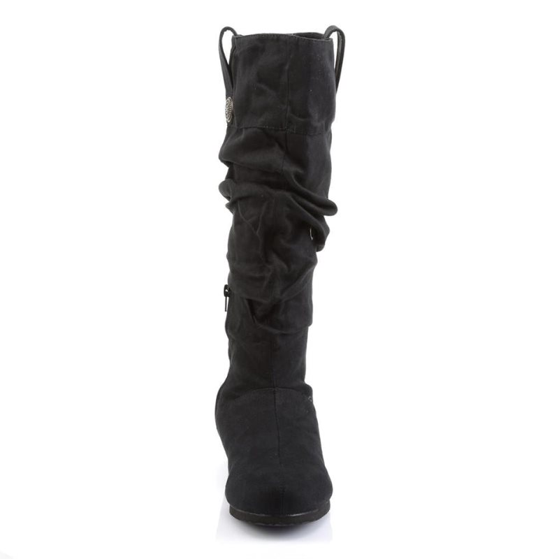 Pleaser Renaissance-104 Knie Laarzen Dames Zwart | BELGIE BETSADMN