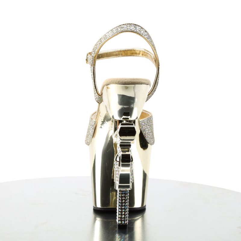 Pleaser Revolver-709G Hakken Dames Goud | BELGIE BEKBNEXZ
