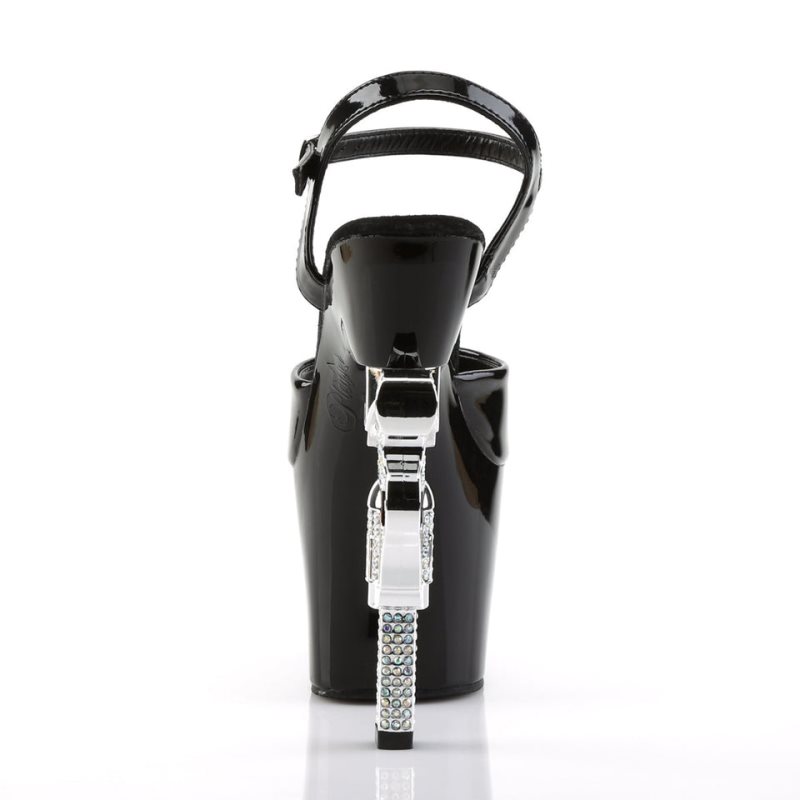 Pleaser Revolver-709 Hakken Dames Zwart | BELGIE BERYNVEO