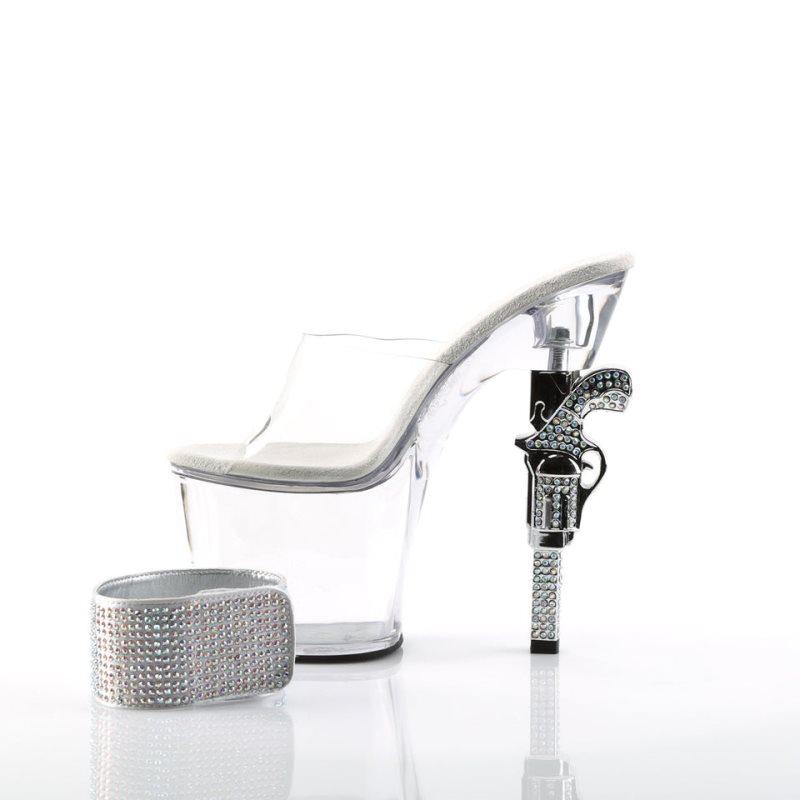 Pleaser Revolver-712 Hakken Dames Clear | BELGIE BEVCTWXA