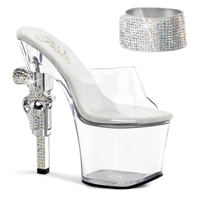 Pleaser Revolver-712 Hakken Dames Clear | BELGIE BEVCTWXA