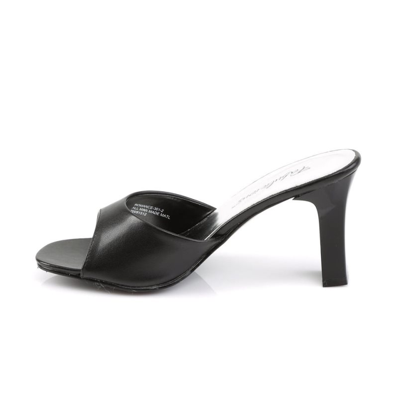 Pleaser Romance-301-2 Badslippers Dames Zwart | BELGIE BEZVGSHE