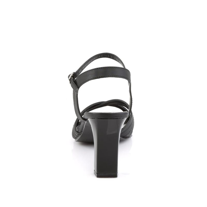 Pleaser Romance-313 Vegan Leather Hakken Dames Zwart | BELGIE BEOSBXYR