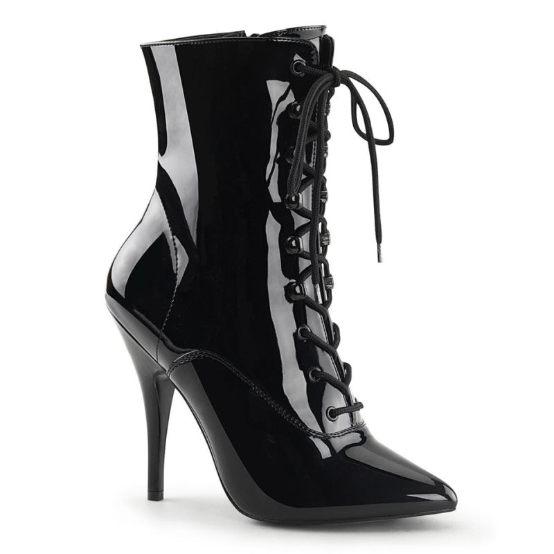 Pleaser Seduce-1020 Laarzen Dames Zwart | BELGIE BEUBATQP