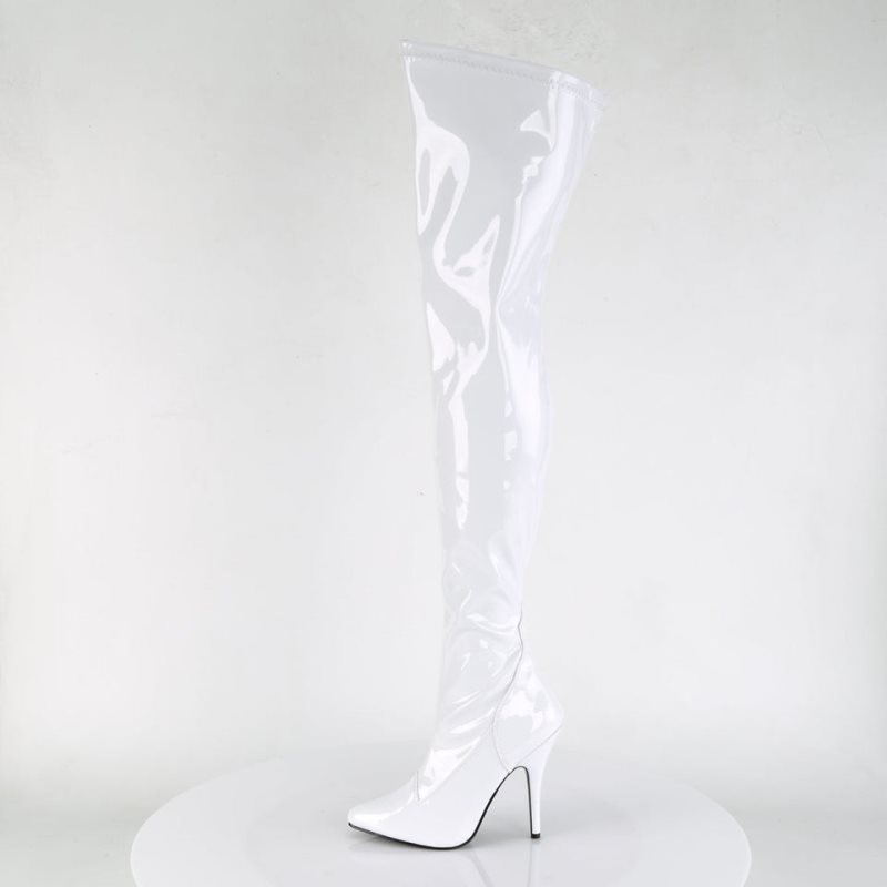 Pleaser Seduce-3000 Hoge Hakken Dames Wit | BELGIE BEKYLJOF