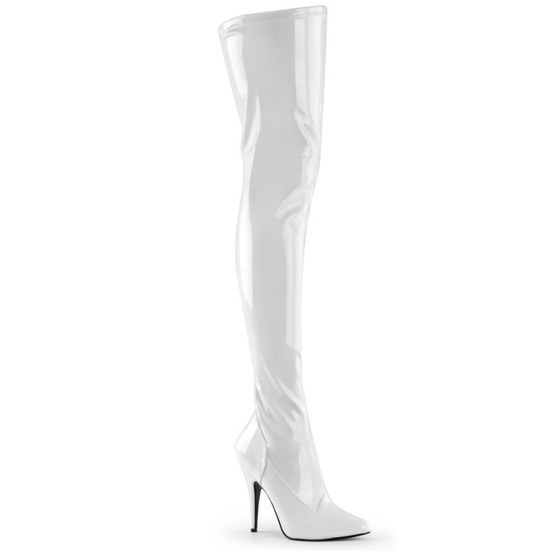 Pleaser Seduce-3000 Hoge Hakken Dames Wit | BELGIE BEKYLJOF