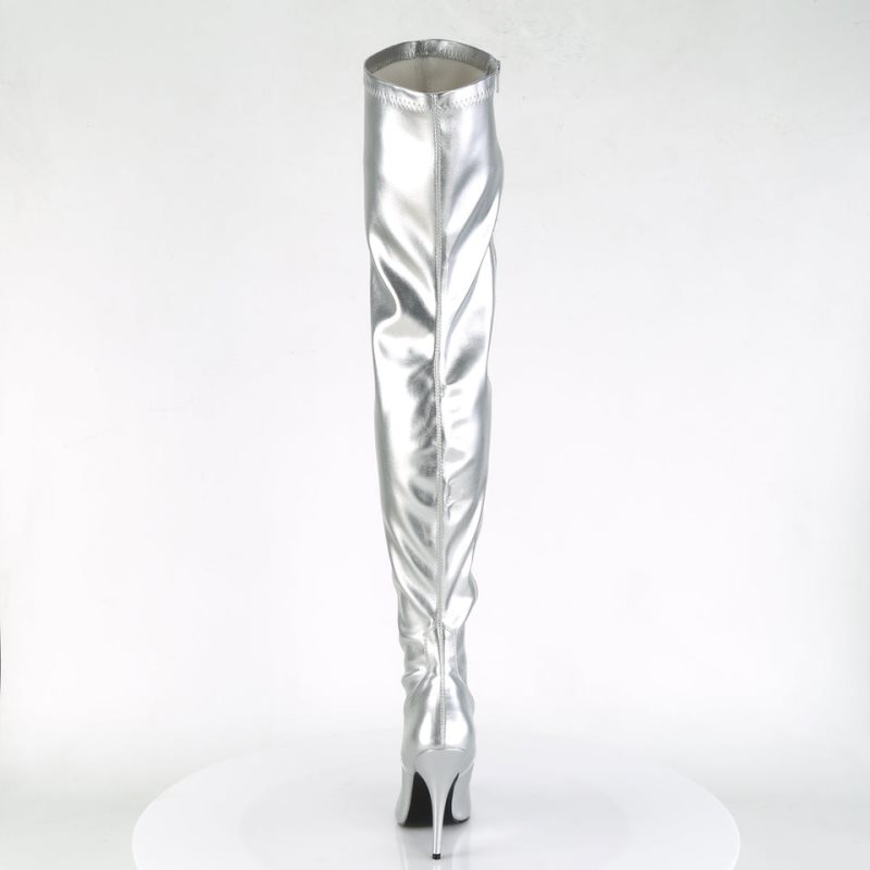Pleaser Seduce-3000 Hoge Hakken Dames Zilver | BELGIE BEEZCGSK