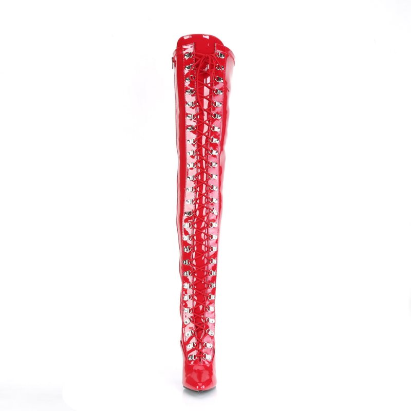 Pleaser Seduce-3024 Hoge Hakken Dames Rood | BELGIE BEGCYRQT