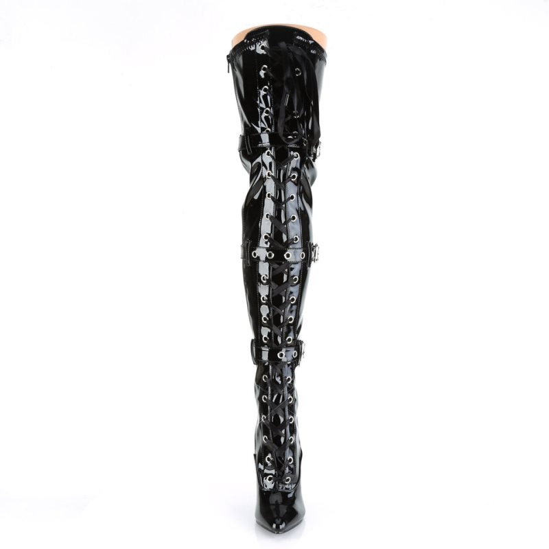 Pleaser Seduce-3028 Hoge Hakken Dames Zwart | BELGIE BECSTOXY