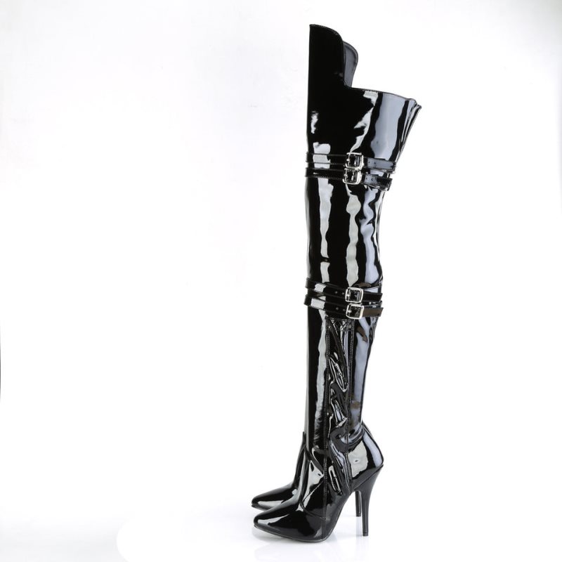 Pleaser Seduce-3080 Hoge Hakken Dames Zwart | BELGIE BEBCEAHS
