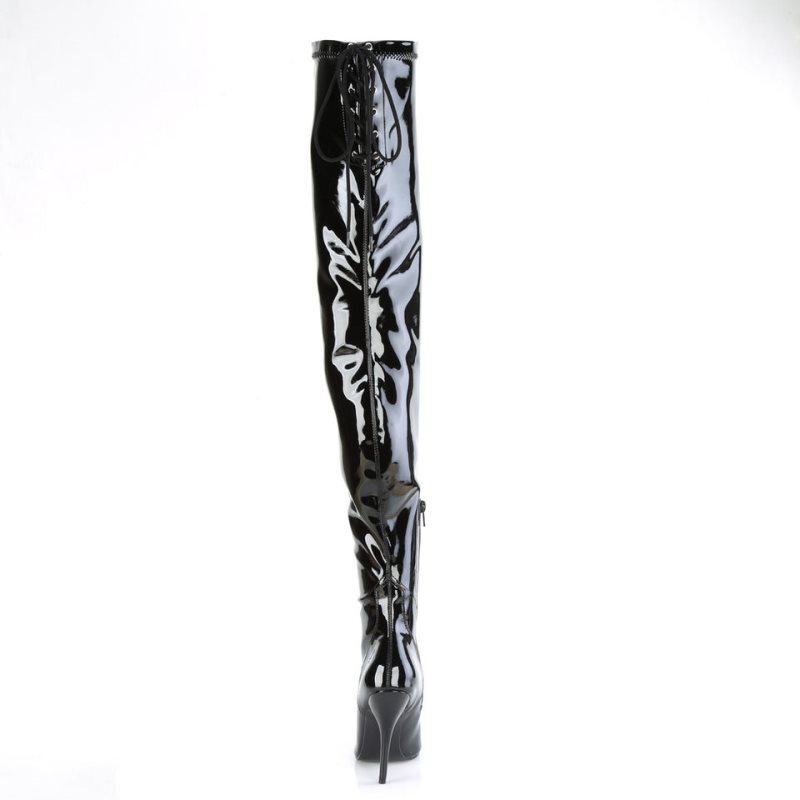 Pleaser Seduce-4000SLT Hoge Hakken Dames Zwart | BELGIE BECHLQFT