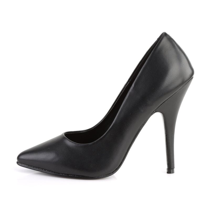 Pleaser Seduce-420 Vegan Leather Hakken Dames Zwart | BELGIE BEZCRYXE
