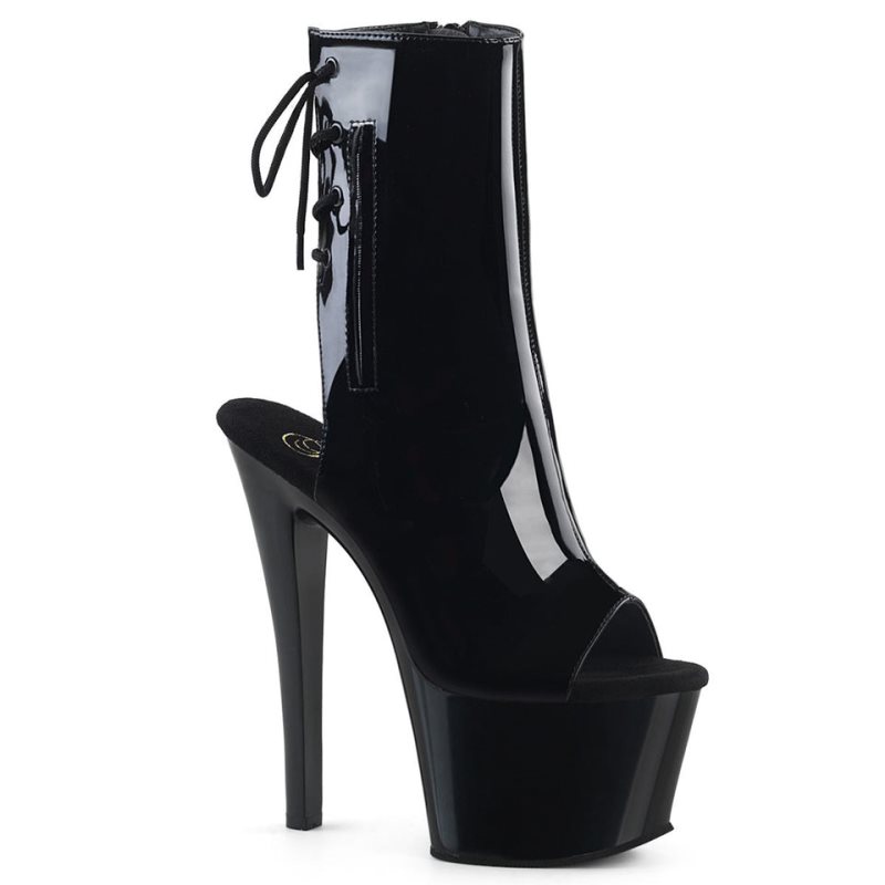Pleaser Sky-1018 Laarzen Dames Zwart | BELGIE BEFSNMZO