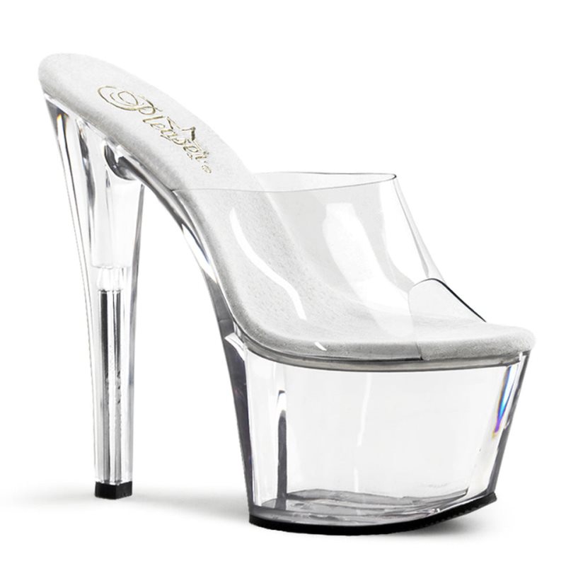 Pleaser Sky-301 Badslippers Plateauzool Dames Clear | BELGIE BELKCPUY