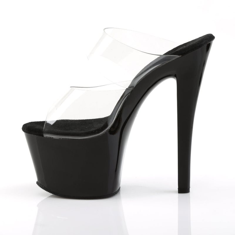 Pleaser Sky-302 Badslippers Plateauzool Dames Zwart | BELGIE BELNJGVS