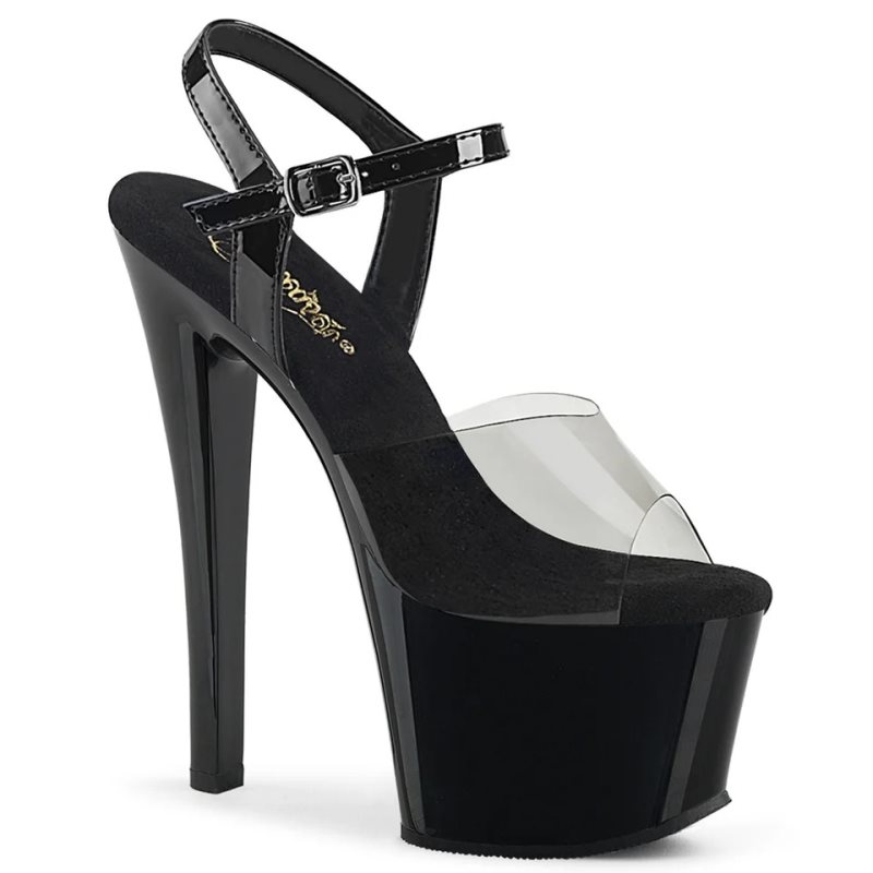Pleaser Sky-308-1 Hakken Dames Grijs Zwart | BELGIE BEXCQFSI