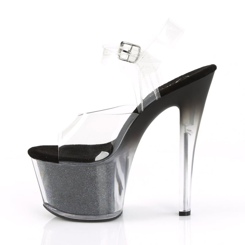 Pleaser Sky-308G-T Hakken Dames Zwart | BELGIE BEYWRCZP