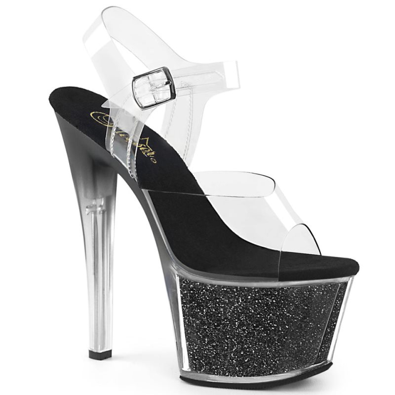 Pleaser Sky-308G-T Hakken Dames Zwart | BELGIE BEYWRCZP