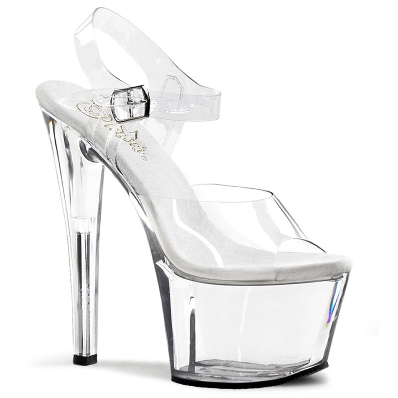 Pleaser Sky-308 Hakken Dames Clear | BELGIE BEXMNLBS