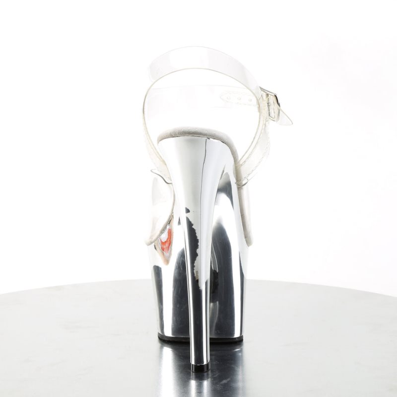 Pleaser Sky-308 Hakken Dames Zilver | BELGIE BECGFXUJ