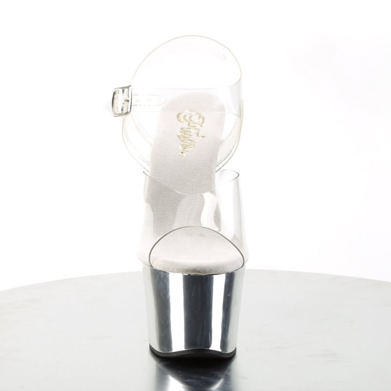 Pleaser Sky-308 Hakken Dames Zilver | BELGIE BECGFXUJ