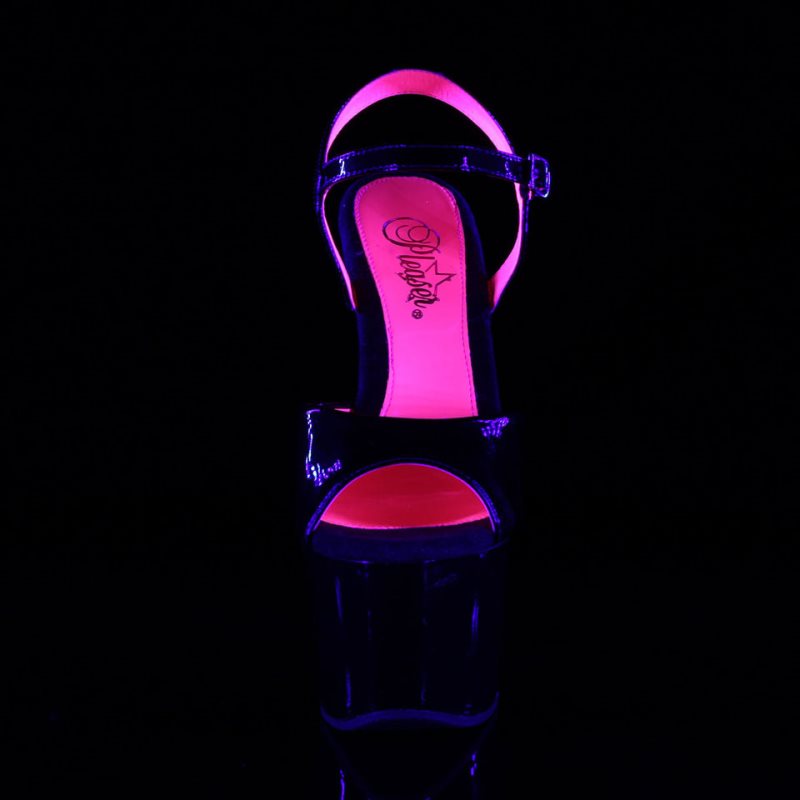 Pleaser Sky-309TT Hakken Dames Zwart Roze | BELGIE BEZMFTWE