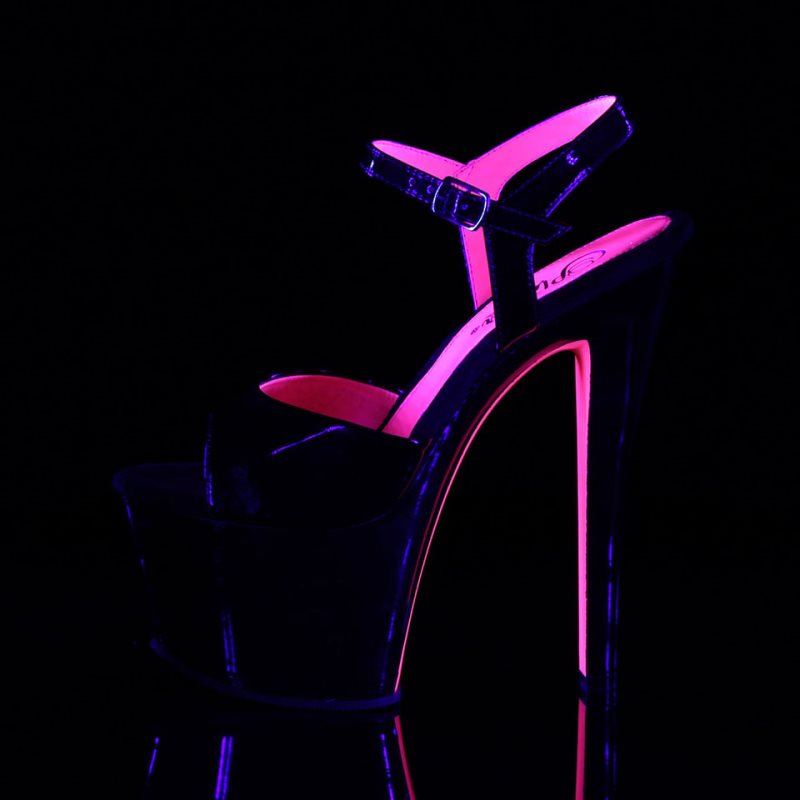 Pleaser Sky-309TT Hakken Dames Zwart Roze | BELGIE BEZMFTWE