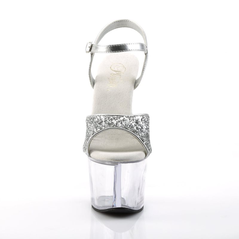 Pleaser Sky-310 Hakken Dames Zilver | BELGIE BEIDXRSV