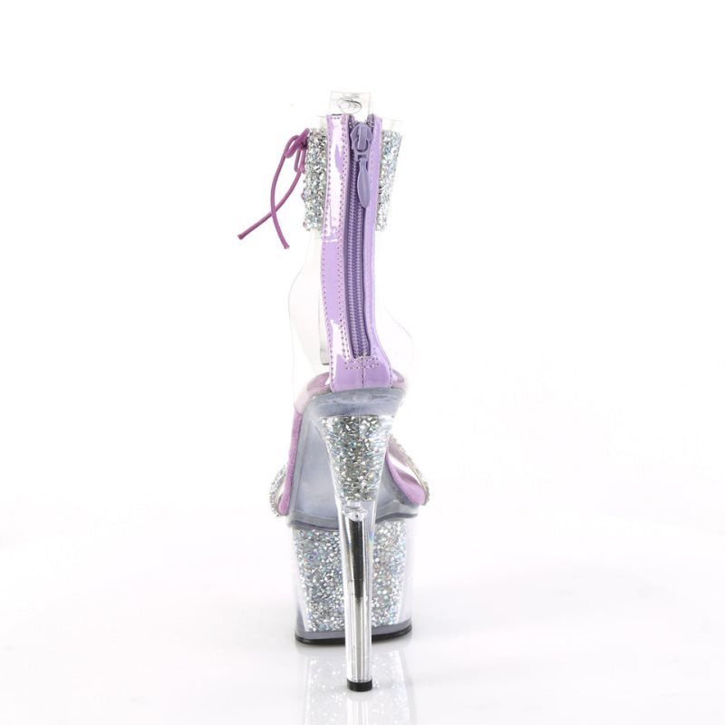 Pleaser Sky-327RSI Hakken Dames Zilver Paars | BELGIE BEEFKOCP