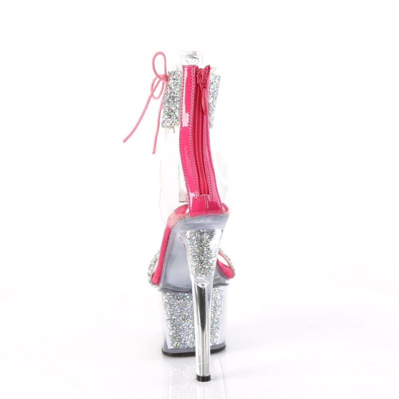 Pleaser Sky-327RSI Hakken Dames Zilver Roze | BELGIE BEWELYKZ