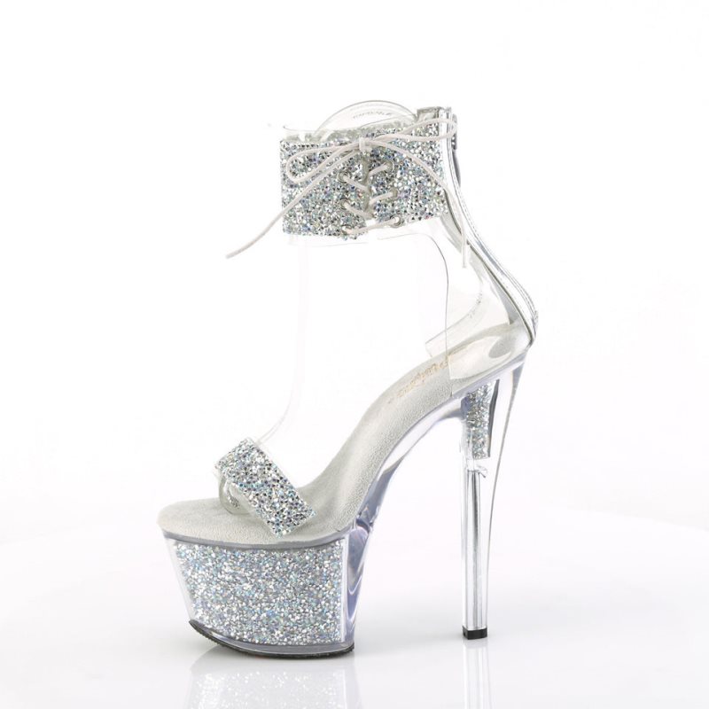 Pleaser Sky-327RSI Hakken Dames Zilver | BELGIE BEJTDFNK