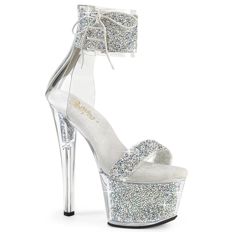 Pleaser Sky-327RSI Hakken Dames Zilver | BELGIE BEJTDFNK
