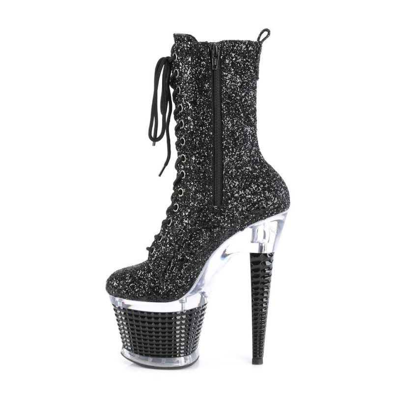 Pleaser Spectator-1040G Laarzen Dames Zwart | BELGIE BECPRUDY
