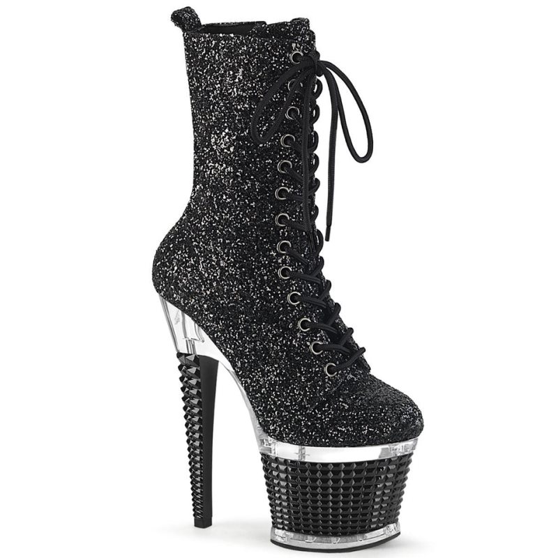 Pleaser Spectator-1040G Laarzen Dames Zwart | BELGIE BECPRUDY