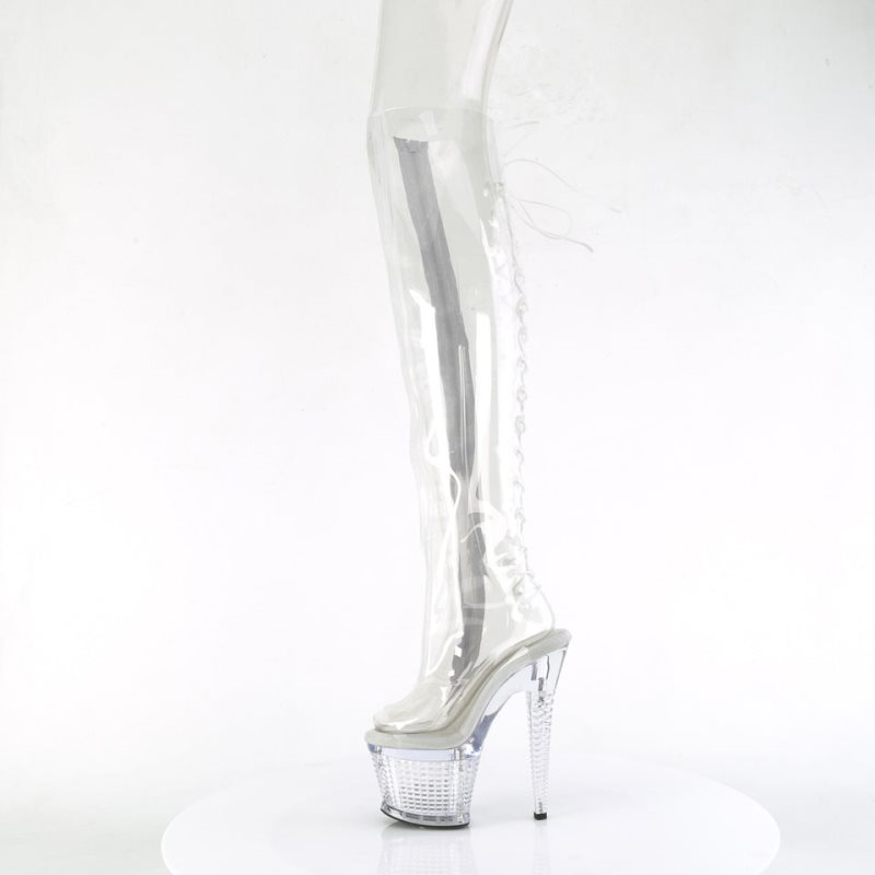 Pleaser Spectator-3019C Hoge Hakken Dames Clear | BELGIE BEHMUTRW