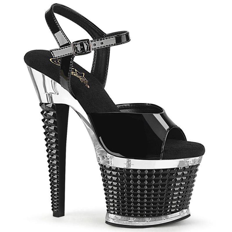 Pleaser Spectator-709 Hakken Dames Zwart | BELGIE BEVUZDHK