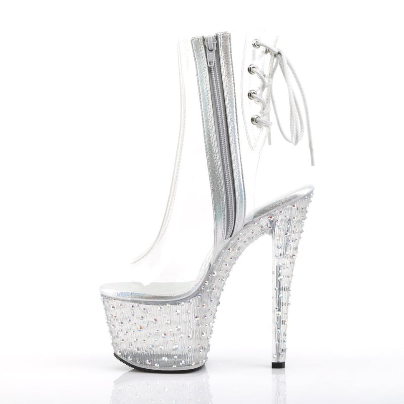 Pleaser Stardance-1018C-7 Laarzen Dames Clear | BELGIE BENBPEXF