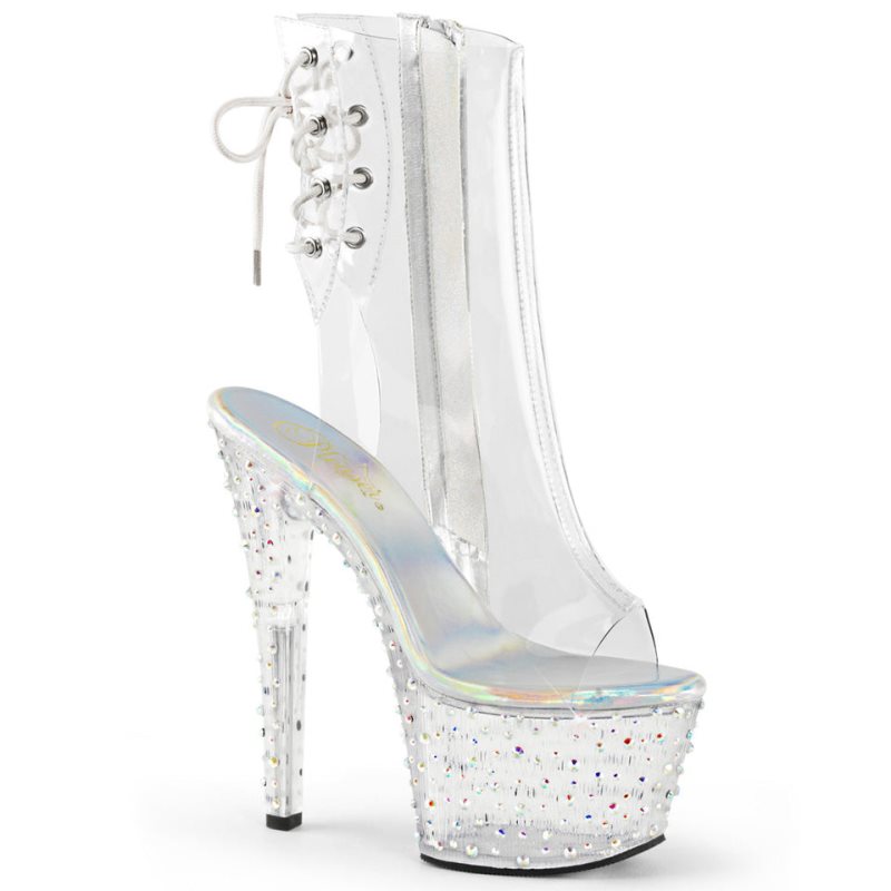 Pleaser Stardance-1018C-7 Laarzen Dames Clear | BELGIE BENBPEXF